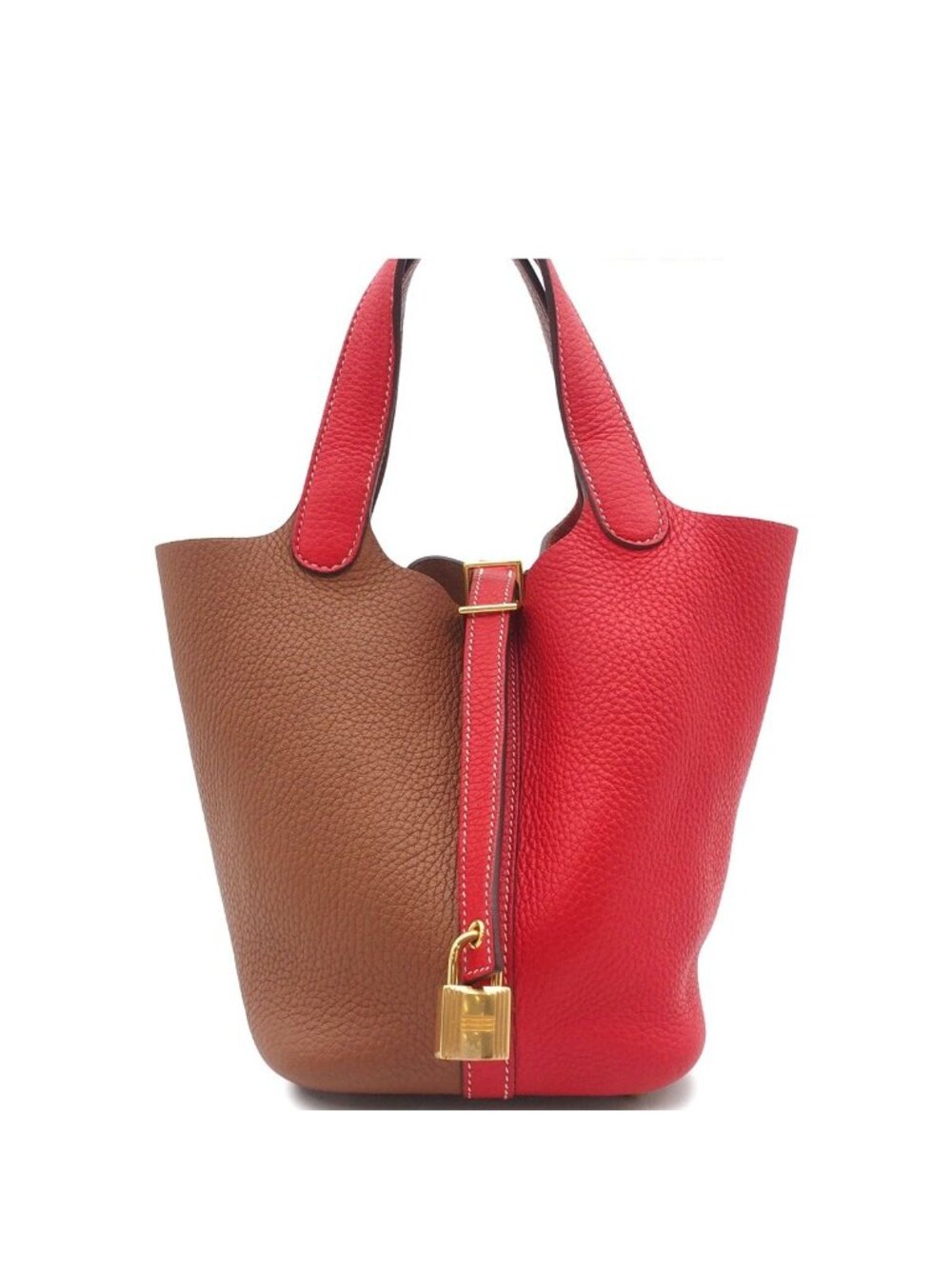 Hermes Picotin Lock PM Gold Rouge de Coeur Taurillon Clemence Casaque Handbag